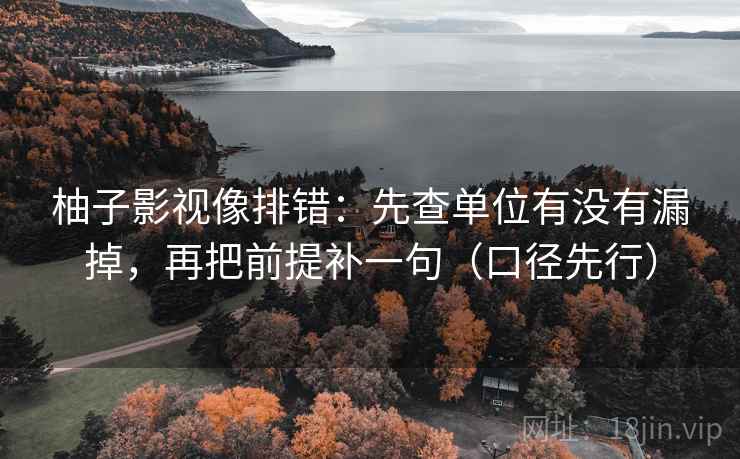 柚子影视像排错：先查单位有没有漏掉，再把前提补一句（口径先行）